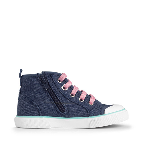 Ladies Skull Zipper Decoration Denim Sneakers Casual High-top Canvas Shoes  - Walmart.ca